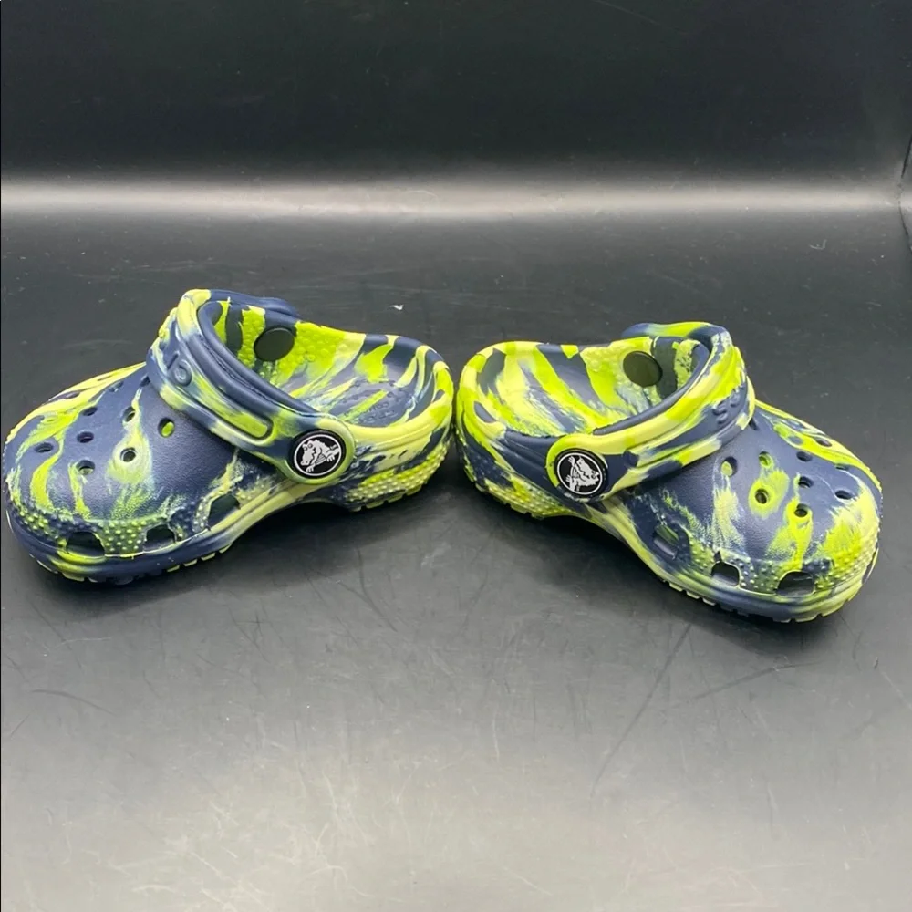 Kids Crocs Clogs - Blue and Yellow - Picture 3 of 8